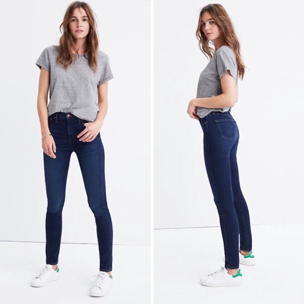 Madewell 10" High-Riser Skinny Skinny Jeans in Dark Wash Size 25